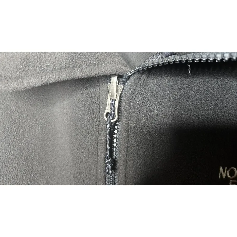 The North Face Full Zip Fleeced Jacked Hand Pockets Men’s Black Size Large